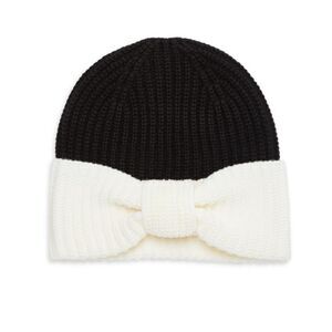 NWT Kate Spade colorblock bow beanie